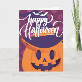 Pumpkin Witch Happy halloween Kort