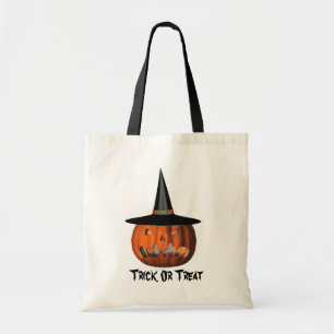Pumpkin Witch Hat Halloween Cute Tygkasse