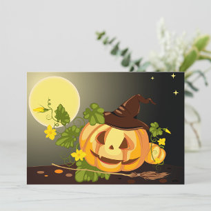 Pumpkin Witch-inbjudningar Inbjudningar