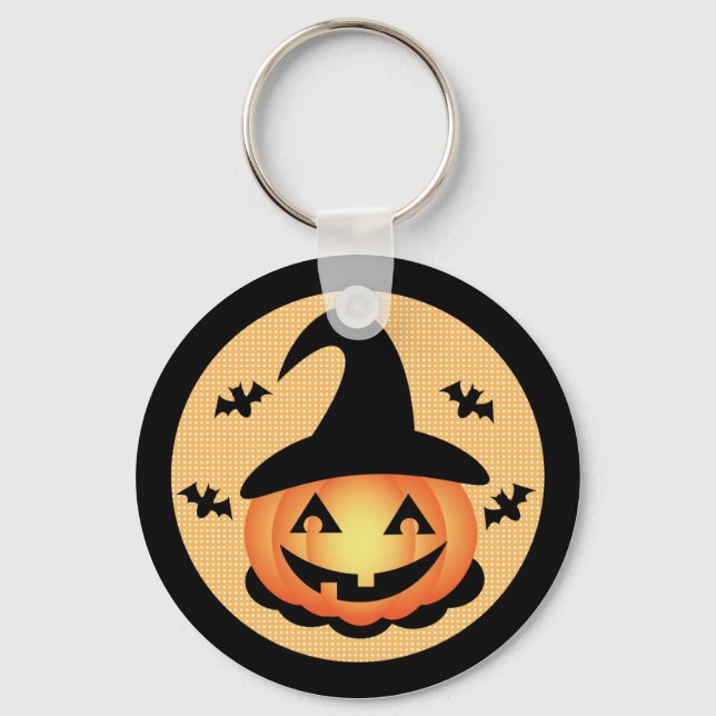 Pumpkin Witch Keychain Nyckelring (Framsida)