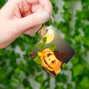 Pumpkin Witch Keychain Nyckelring