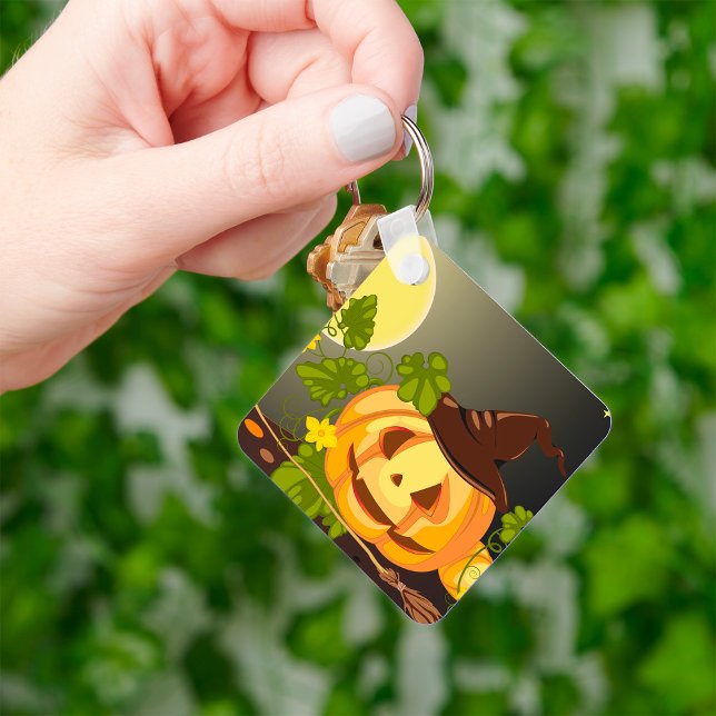 Pumpkin Witch Keychain Nyckelring (Skapare uppladdad)