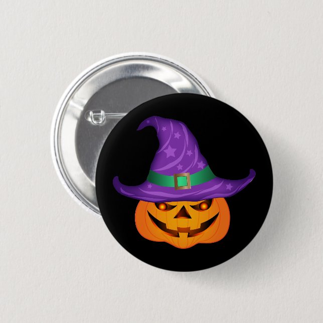 Pumpkin Witch Knapp (Framsida & baksida)