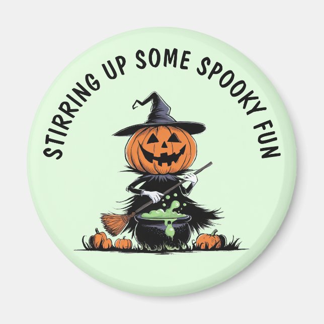 Pumpkin Witch Magnet (Framsidan)
