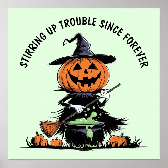 Pumpkin Witch Poster (Framsidan)