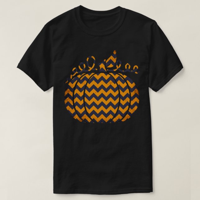 PUMPKIN WITH ZIG ZAG MÖNSTER T SHIRT (Design framsida)