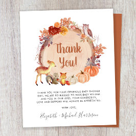 Pumpkin Woodland Animals Baby Shower Tack