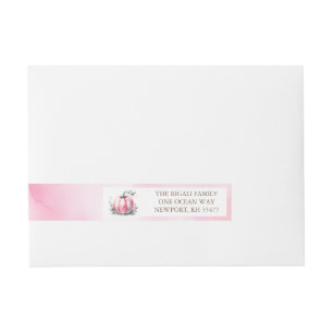 Pumpkin Wrap Around Label - Rosa Rand Etikettband