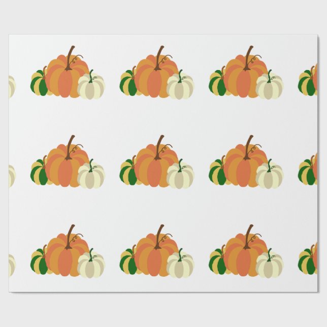 Pumpkin wrapping paper presentpapper (Platt)