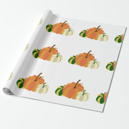 Pumpkin wrapping paper presentpapper