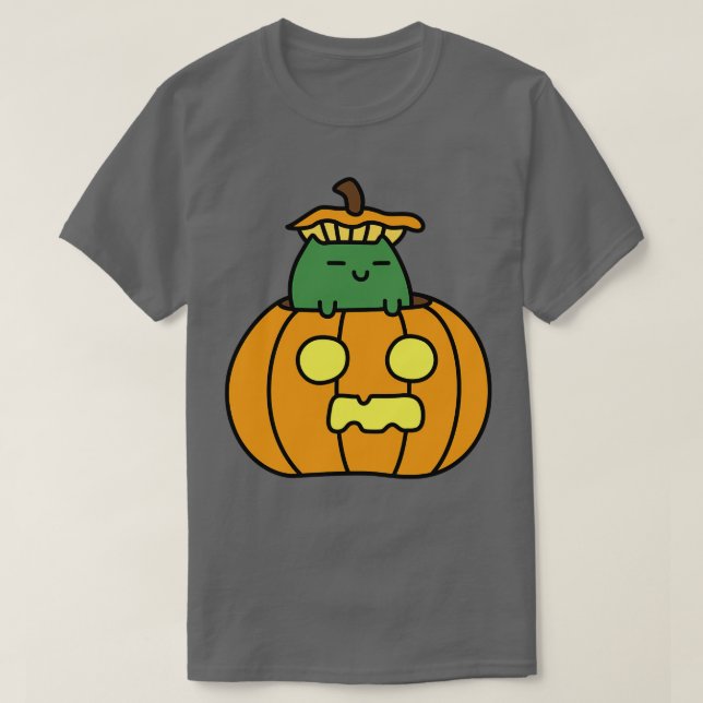 Pumpkin Zombie Cat T Shirt (Design framsida)
