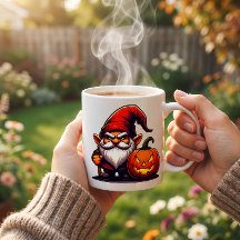 PumpkinGrim Gnome Halloween Kaffemugg