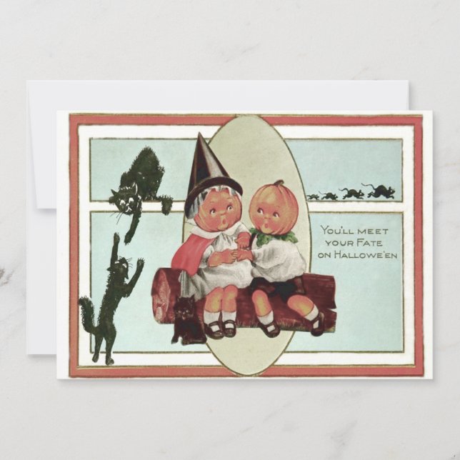 Pumpkinhead Black Cat Mouse Full Moon Log (Framsida)