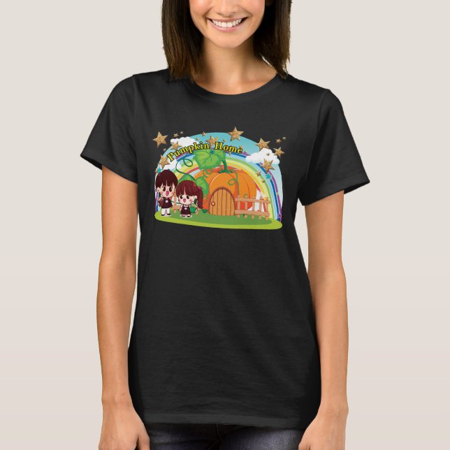 PumpkinHome Woman Black Shirt T (Framsida)