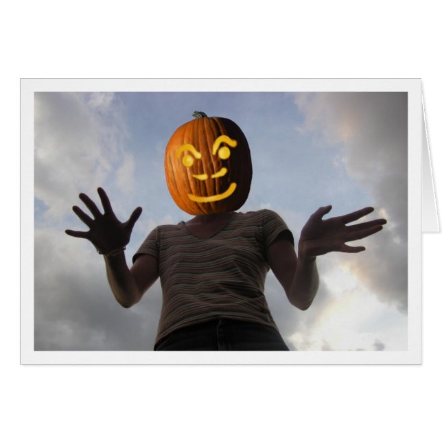 Pumpkinkvinna Hälsningskort (Framsidan Horizontal)