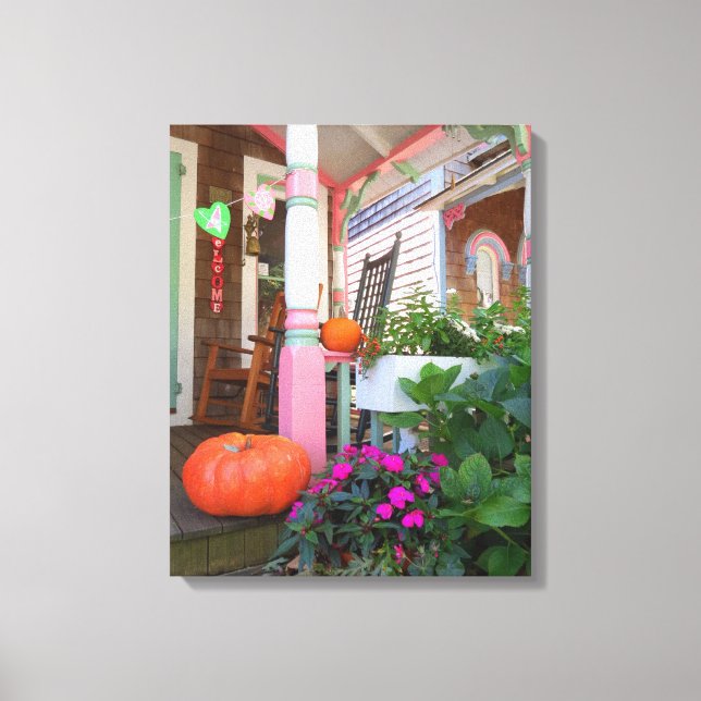 Pumpkins and Hearts - Martha's Vineyard Canvastryck (Framsida)