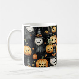 Pumpkins and Monsters Halloween Kaffemugg