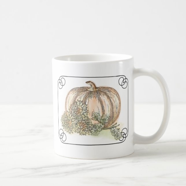 Pumpkins and Morsa Fall blommigt Kaffemugg (Höger)