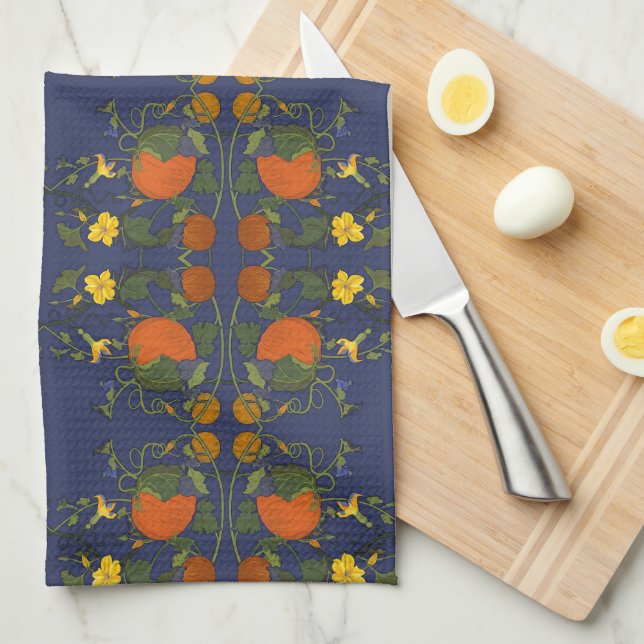 Pumpkins and Vines Kitchen Towel Kökshandduk (Vikt i Fjärdedel)