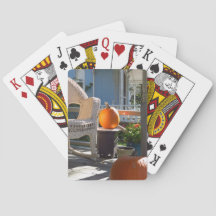 Pumpkins and Wicker Rocker - Martha's Vineyard