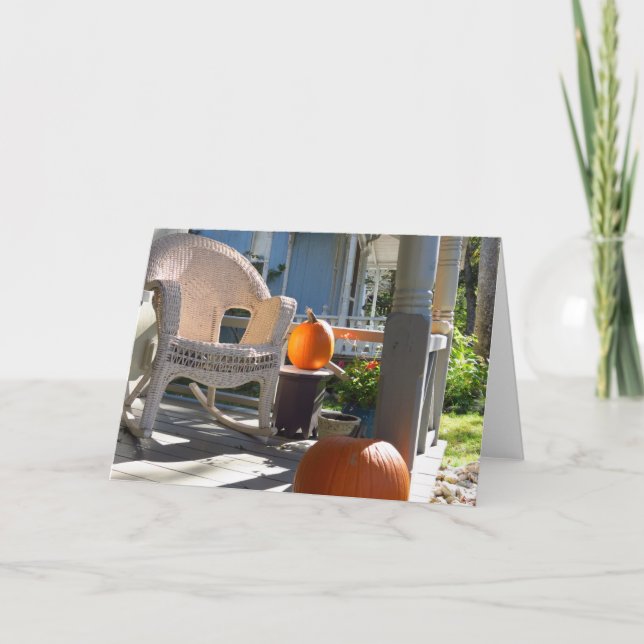 Pumpkins and Wicker Rocker - Martha's Vineyard Kort (Framsida)