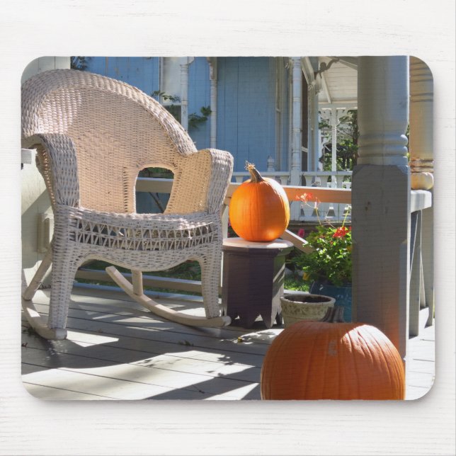 Pumpkins and Wicker Rocker - Martha's Vineyard Musmatta (Framsidan)