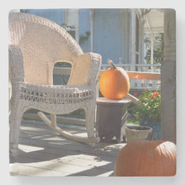 Pumpkins and Wicker Rocker - Martha's Vineyard Stenunderlägg