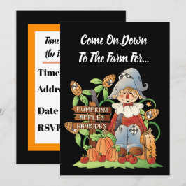 Pumpkins apper Hayrides-gruppinbjudan Inbjudningar