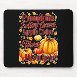 Pumpkins Apple Cider Warm Blankets Löv Fall Hal Musmatta