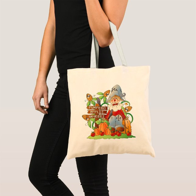 Pumpkins Apples Hayrides Tote Bag Tygkasse (Skapare uppladdad)