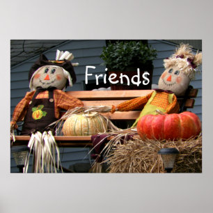 Pumpkins Autumn Bild Vänner Poster