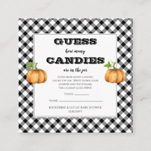Pumpkins Baby Shower gissar Candies i Burk Game Tilläggskort
