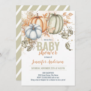 Pumpkins Baby Shower-inbjudan Inbjudningar