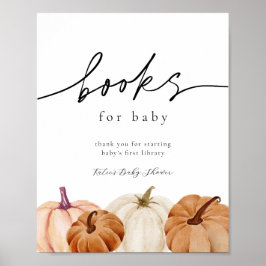 Pumpkins Bokar för Baby Sign Poster