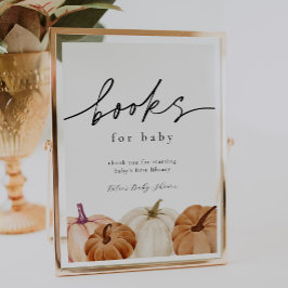 Pumpkins Bokar för Baby Sign Poster