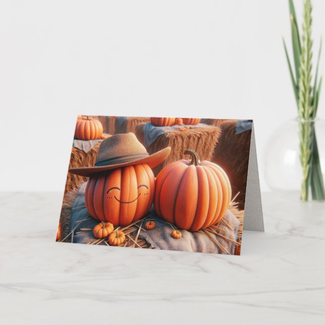 Pumpkins Bröllop-årsdagen Kort (Framsida)