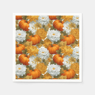 Pumpkins & Chrysanthemums Fall Design Pappersservett