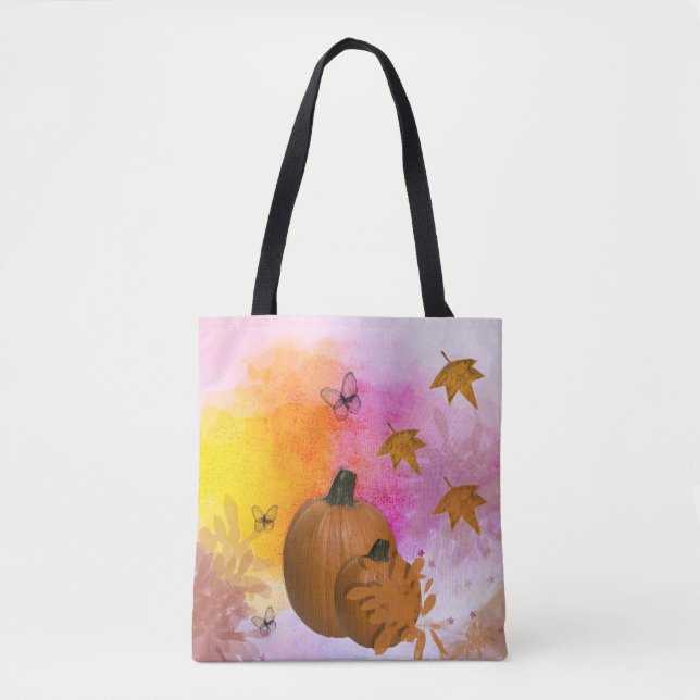 Pumpkins Collage Tote Bag Tygkasse (Framsida)