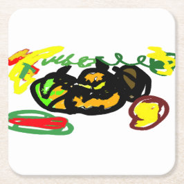 Pumpkins-coola Underlägg Papper Kvadrat