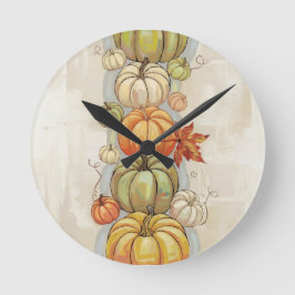 Pumpkins Dekorativ kudde Rund Klocka