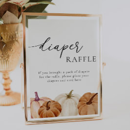 Pumpkins Diaper Raffle Sign Poster