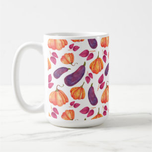 PUMPKINS & EGGPLANER FÖR lila OCH ORANGE Kaffemugg