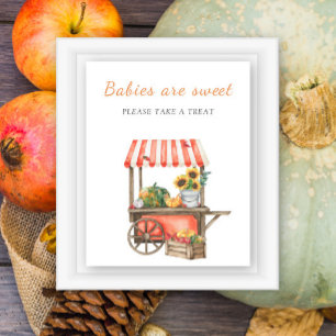 Pumpkins fall babydusch - spädbarn är söt poster