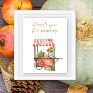 Pumpkins faller babydusch - tack poster