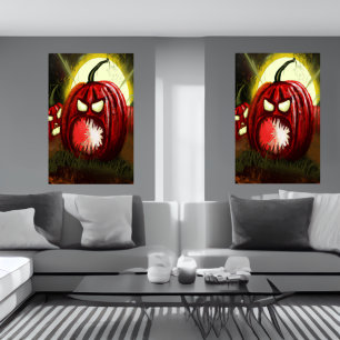 Pumpkins fasor AI Art Poster