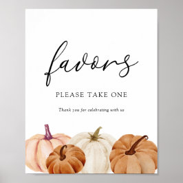 Pumpkins Favors-tecken Poster