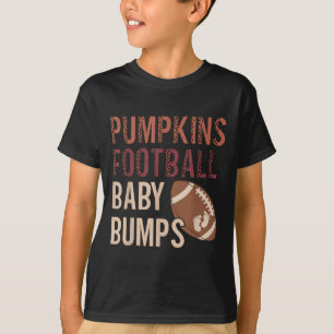 Pumpkins Football Baby Bumps Gravid Thanksgiven in T Shirt