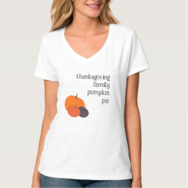 Pumpkins för Festive Thanksgiving Family Orange T Shirt