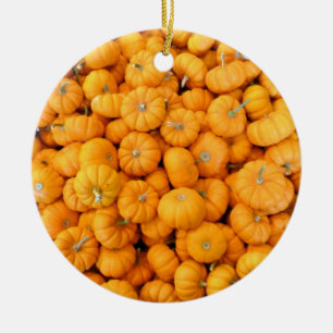 Pumpkins från Small Orange Fall Harvest Julgransprydnad Keramik