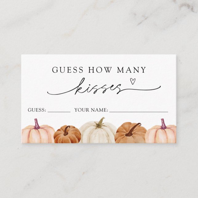 Pumpkins gissar hur många Kisses-spelkort Tilläggskort (Framsida)